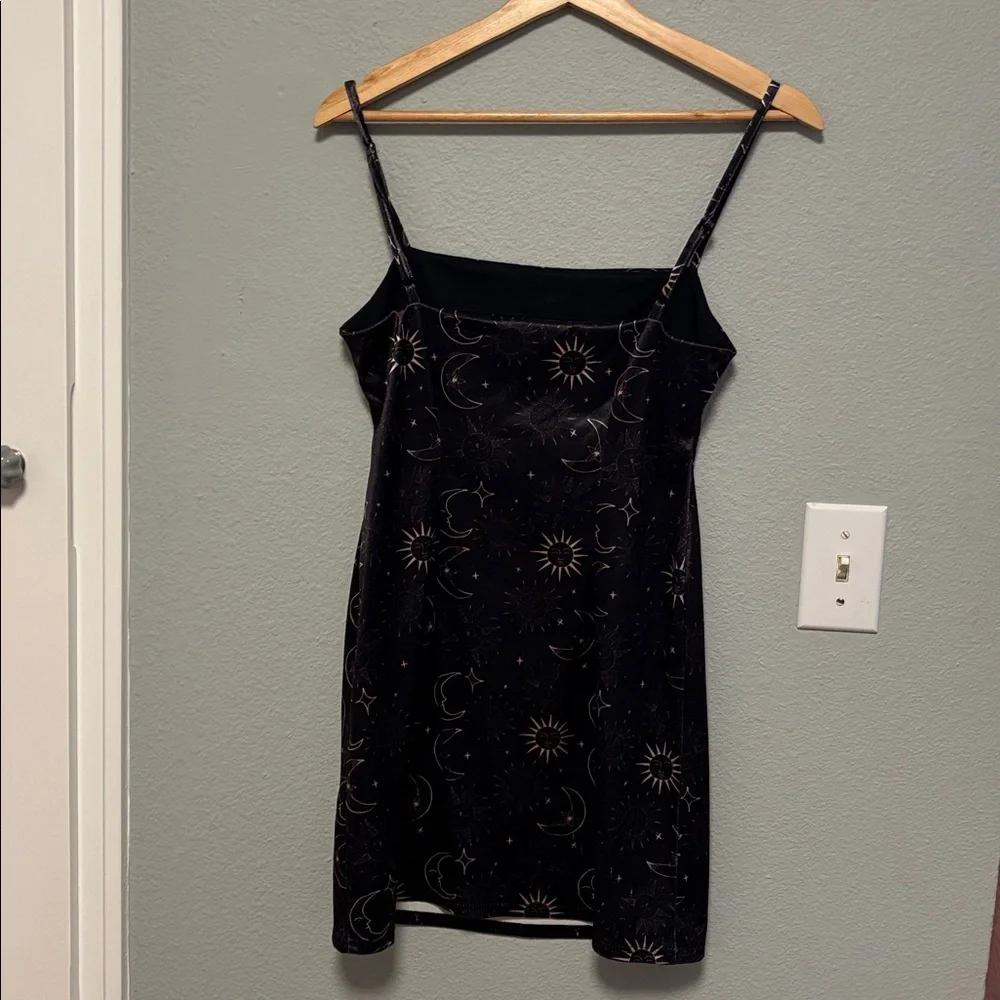 Urban Outfitters Mini Dress Black Dress with Starry Design Size: Medium - Picture 5 of 5